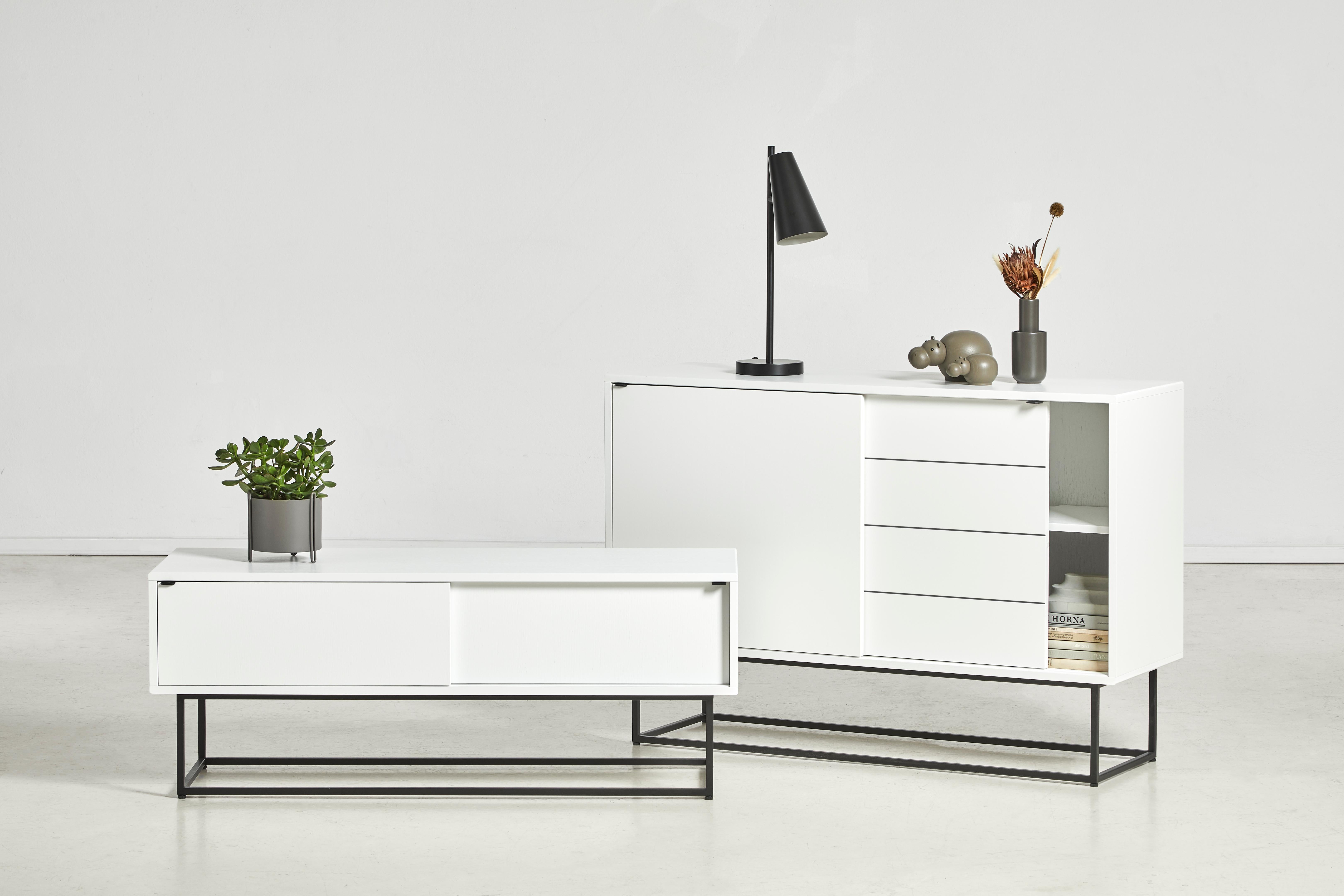 Black and White Virka High Sideboard by Ropke Design and Moaak For Sale 4
