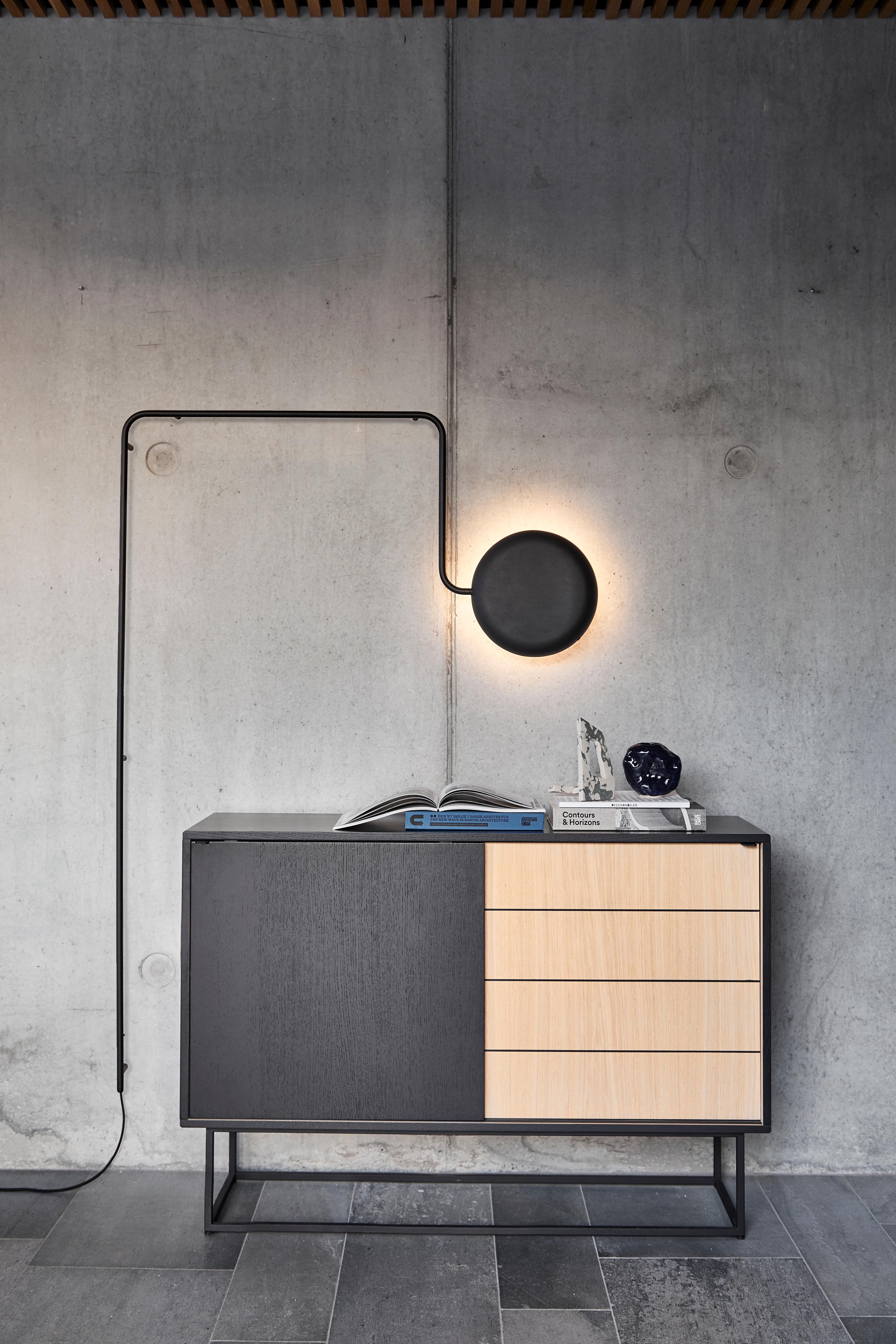 Metal Black and White Virka High Sideboard by Ropke Design and Moaak For Sale