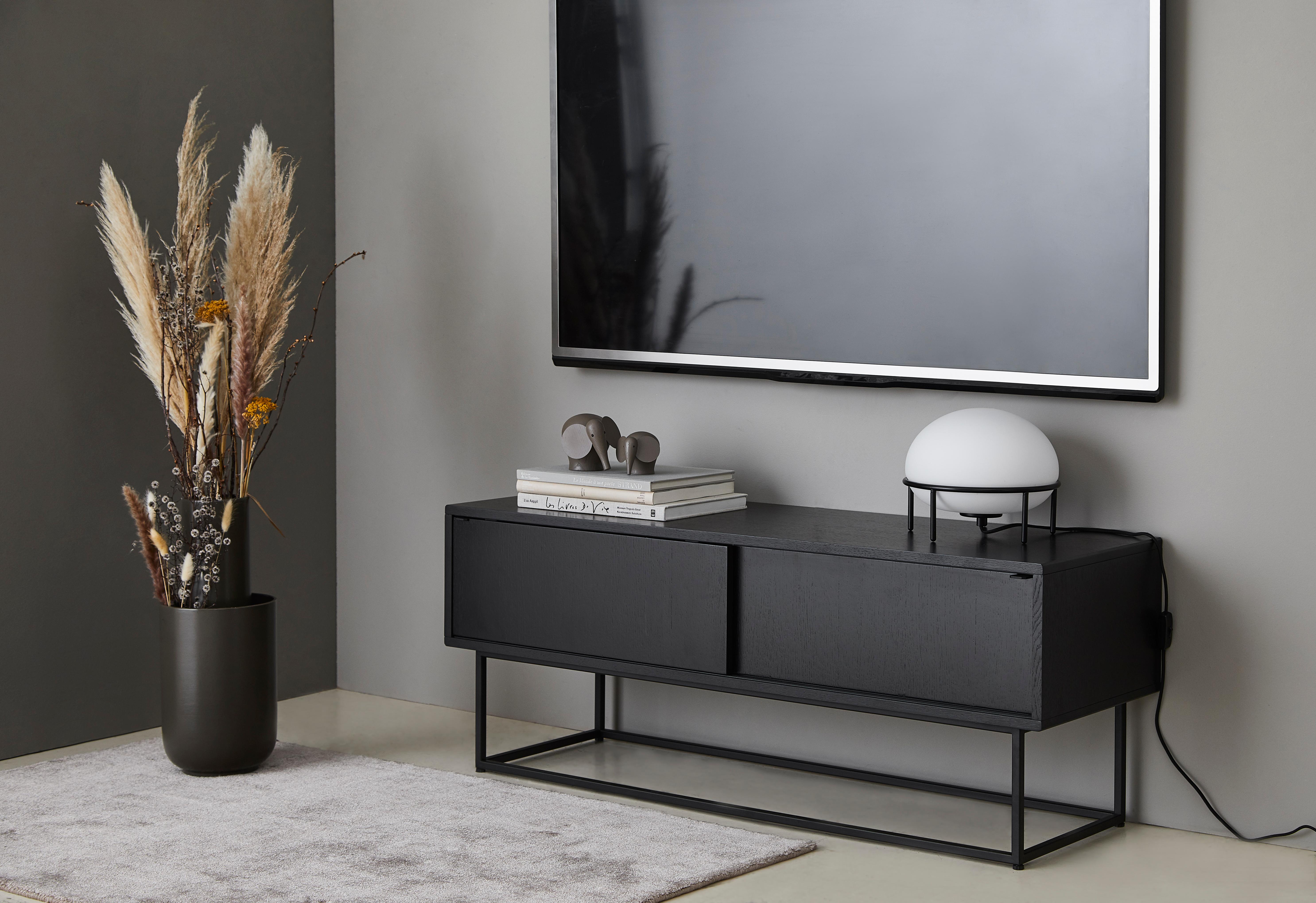 Contemporary Black and White Virka Low Sideboard by Ropke Design and Moaak For Sale
