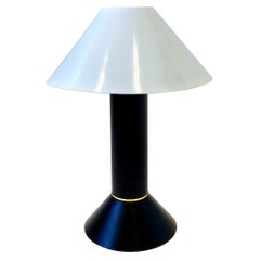 Black and White with Brass Details Table Lamp by Ron Rezek