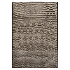 abc carpet Tapis de laine transitionnel Zameen noir et blanc - 10'6" x 15'5