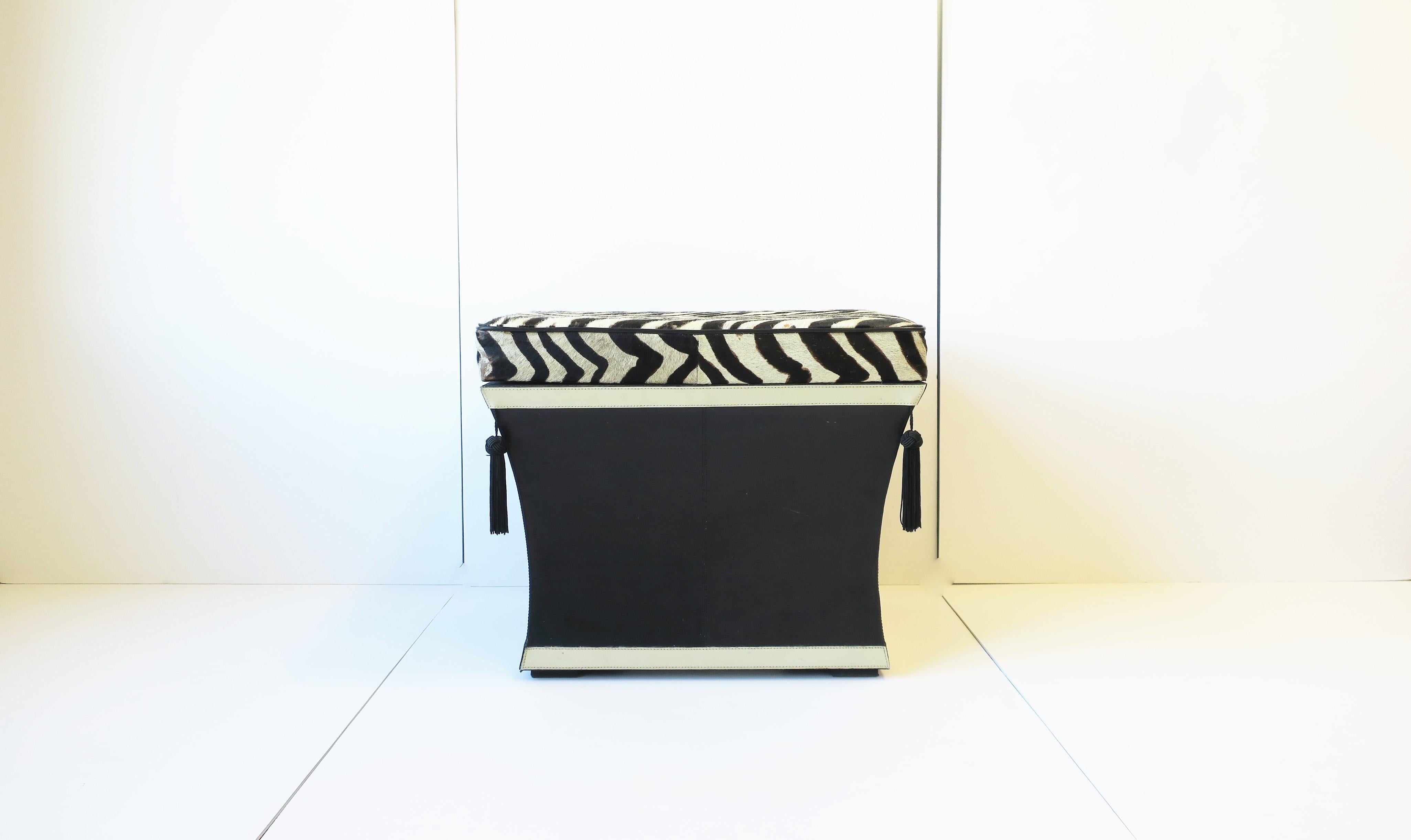 zebra storage bench