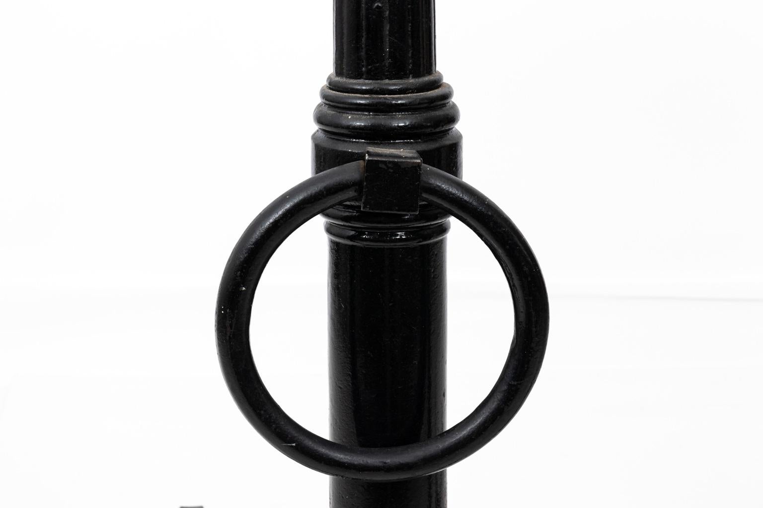 Black and Wrought Iron Andirons 2