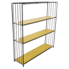 Black and Yellow Metal Room Divider or Bookcase by Tjerk Reijenga for Pilastro 