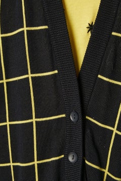Black and yellow twin-set with flowers and check pattern Escada by M. Ley