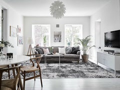 Black Animal Skin Design Wool and Silk Hand Knotted Oriental Rug