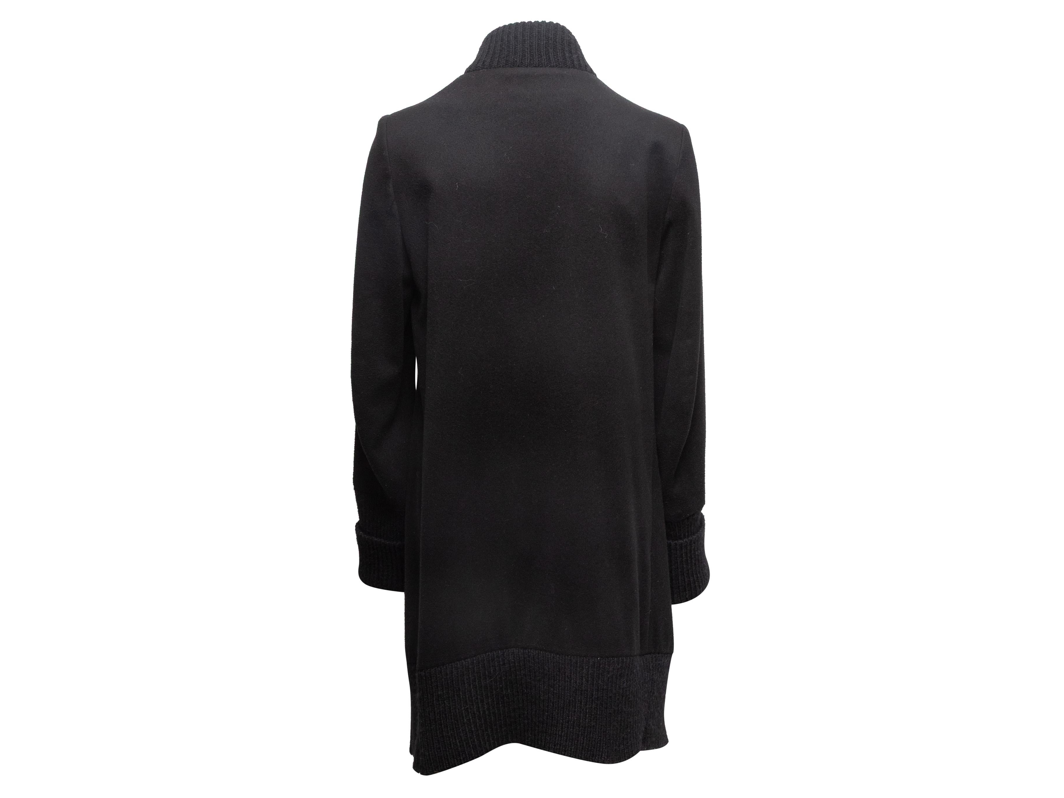 Ann Demeulemeester nero con rifiniture in maglia e avvolgente taglia EU 38 In condizioni buone in vendita a New York, NY