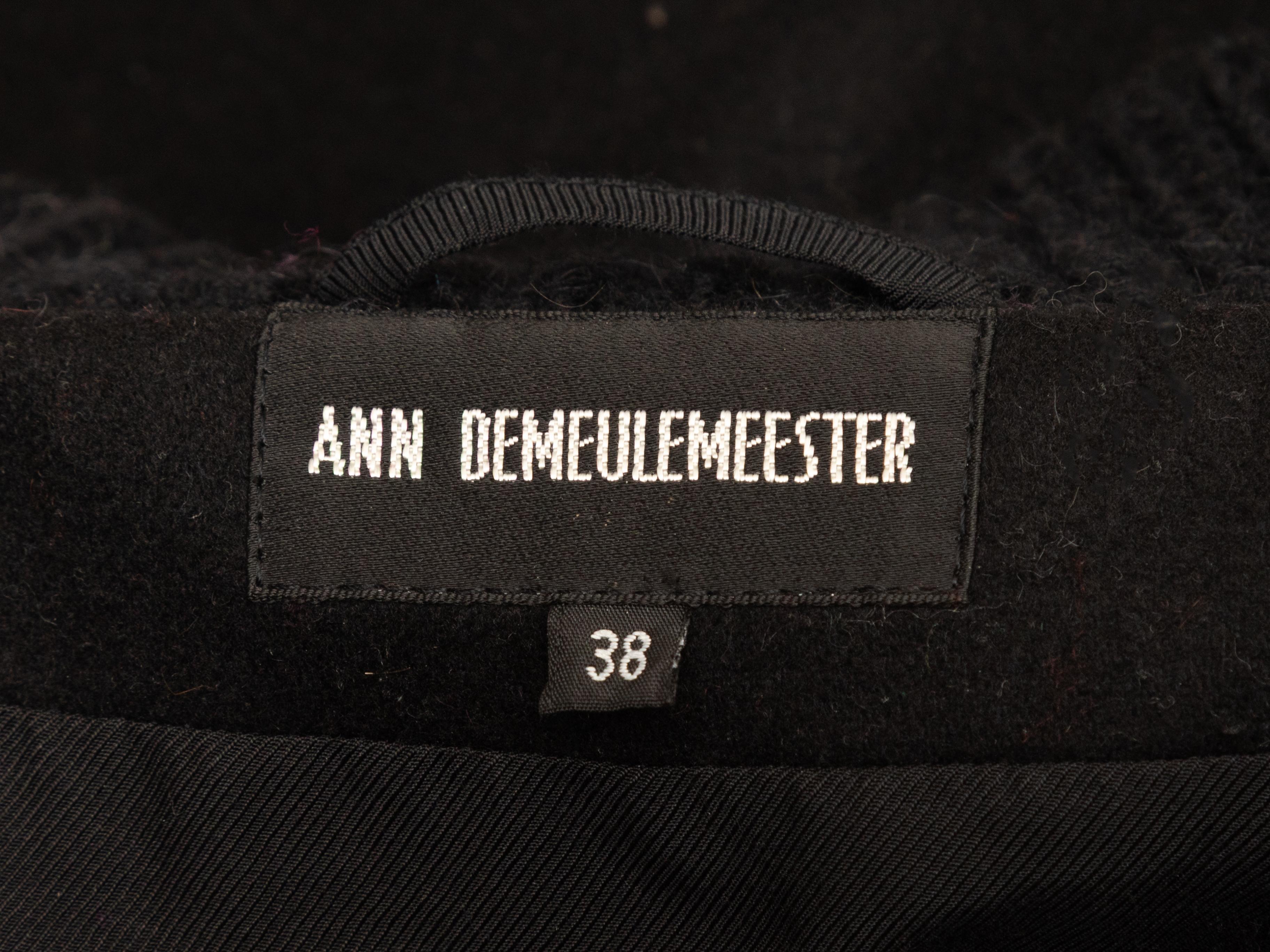 Donna Ann Demeulemeester nero con rifiniture in maglia e avvolgente taglia EU 38 in vendita