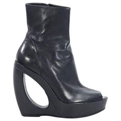 Ann Demeulemeester Schwarze Keilstiefeletten