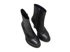 Black Ann Demeulemeester Wedge Ankle Boots Size 40