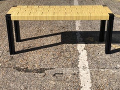Black Anodised Aluminium Bench with Yellow Kevlar Strap Seating