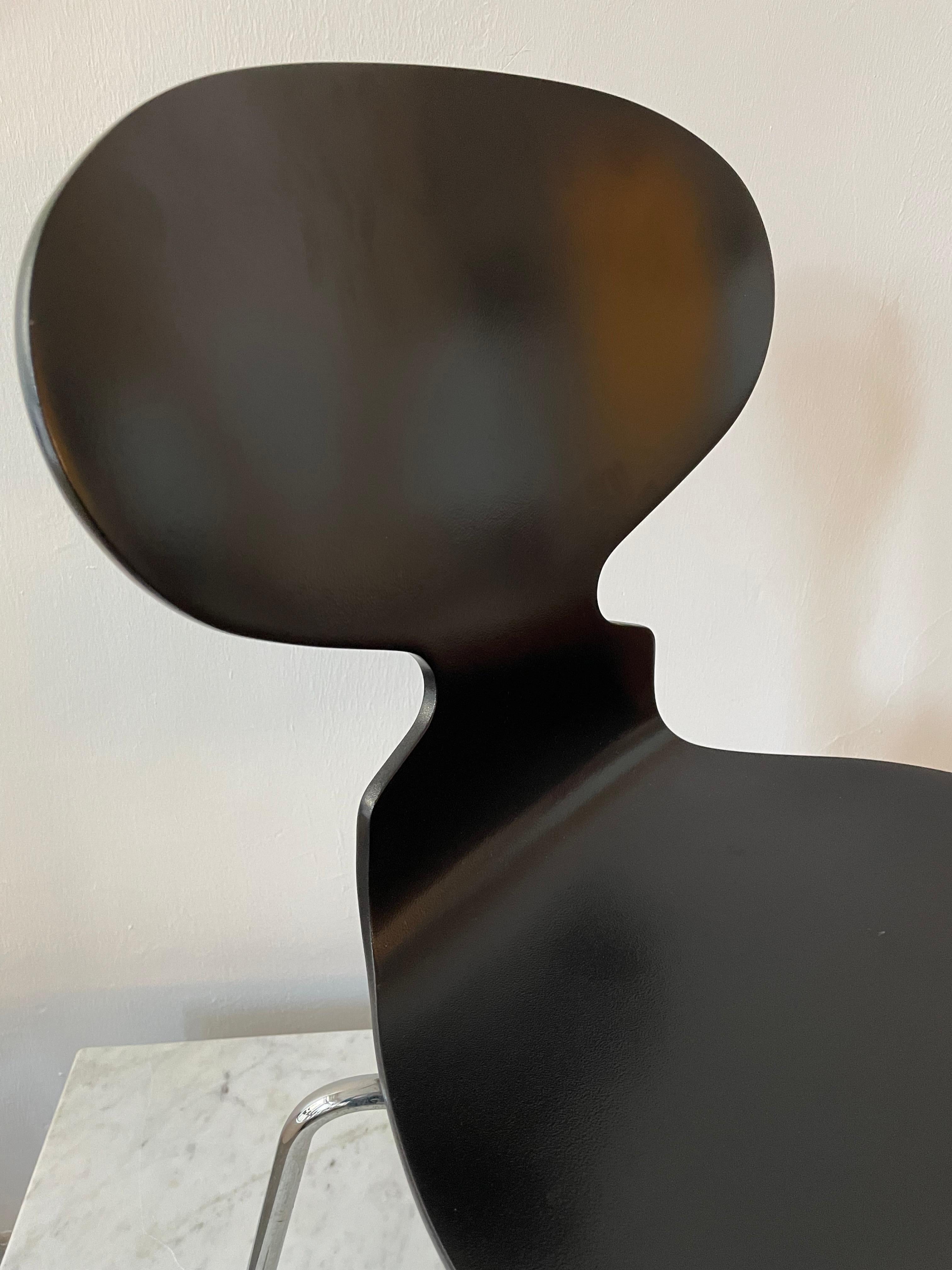 European Black Ant Chair by Arne Jacobsen for Fritz Hansen