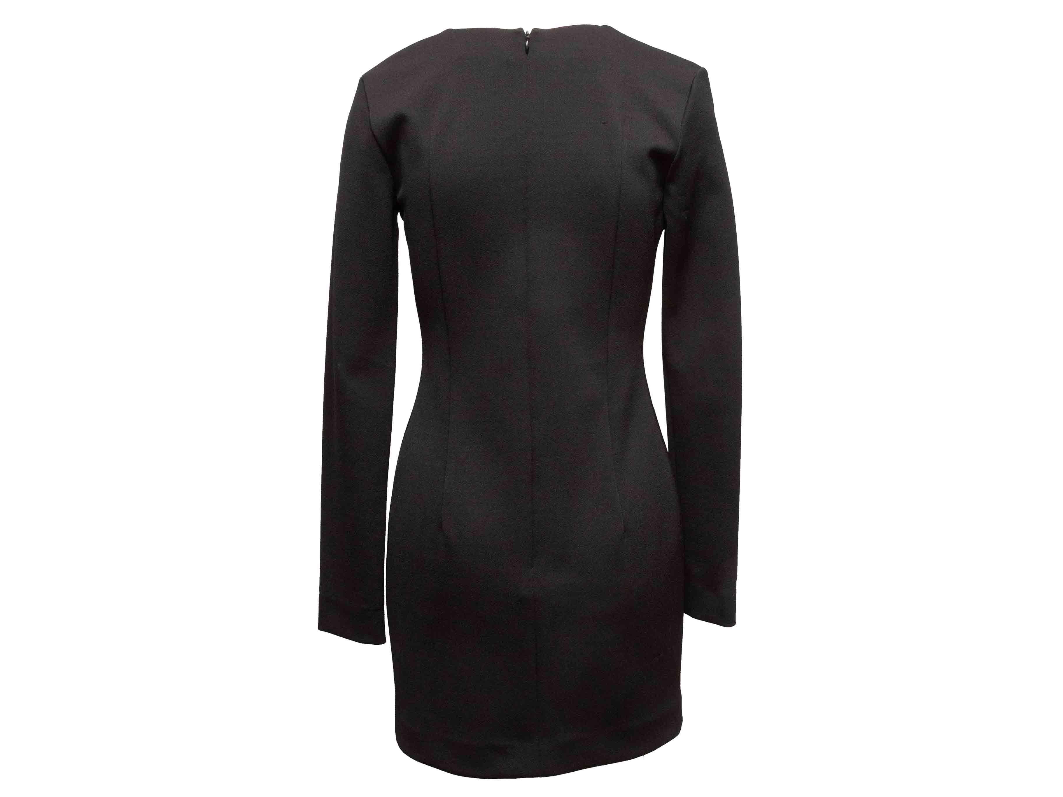 Schwarzes Anthony Vaccarello Ausgeschnittenes Minikleid Größe EU 38 im Zustand „Gut“ im Angebot in New York, NY