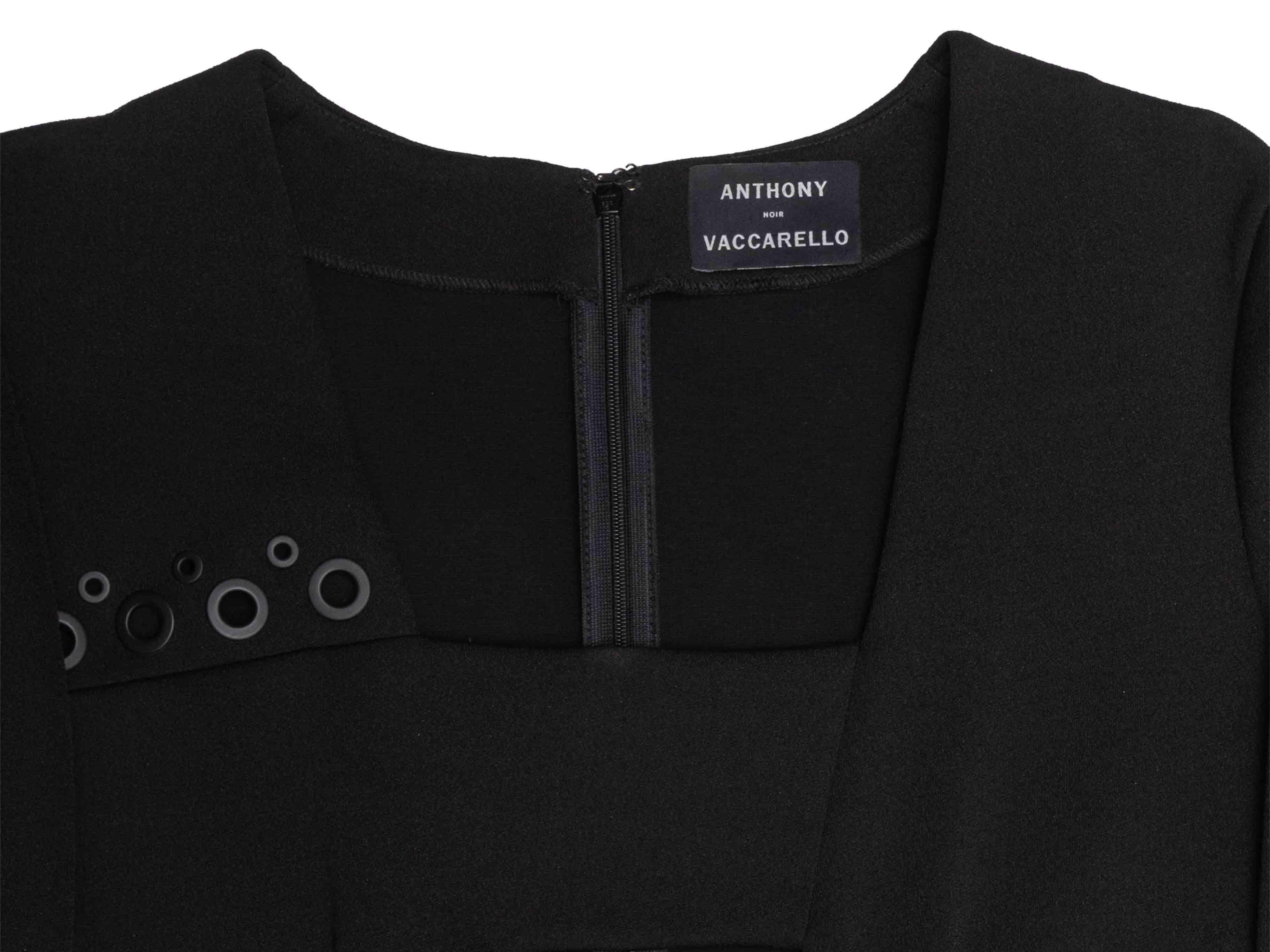 Schwarzes Anthony Vaccarello Ausgeschnittenes Minikleid Größe EU 38 Damen im Angebot