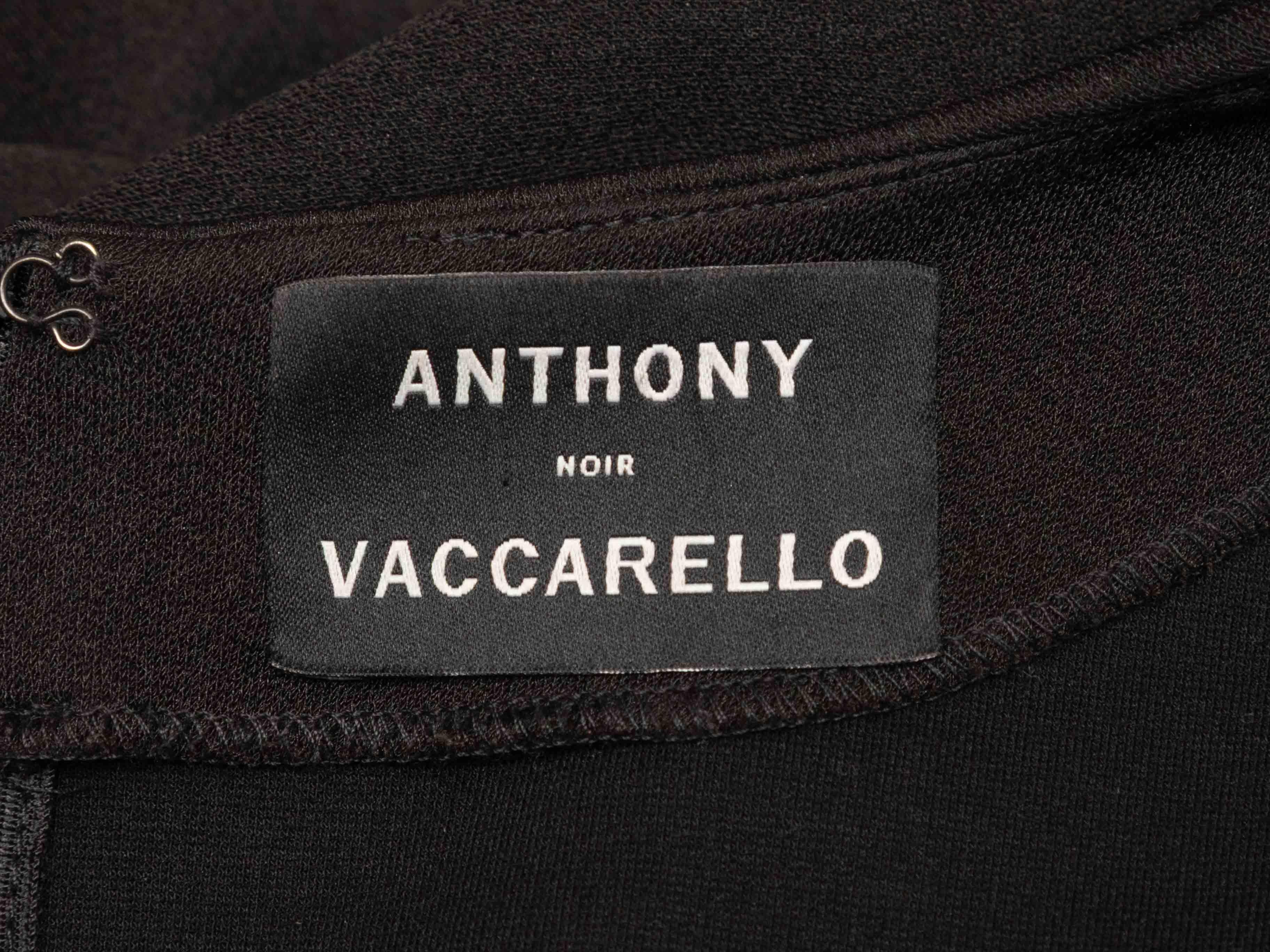 Schwarzes Anthony Vaccarello Ausgeschnittenes Minikleid Größe EU 38 im Angebot 1