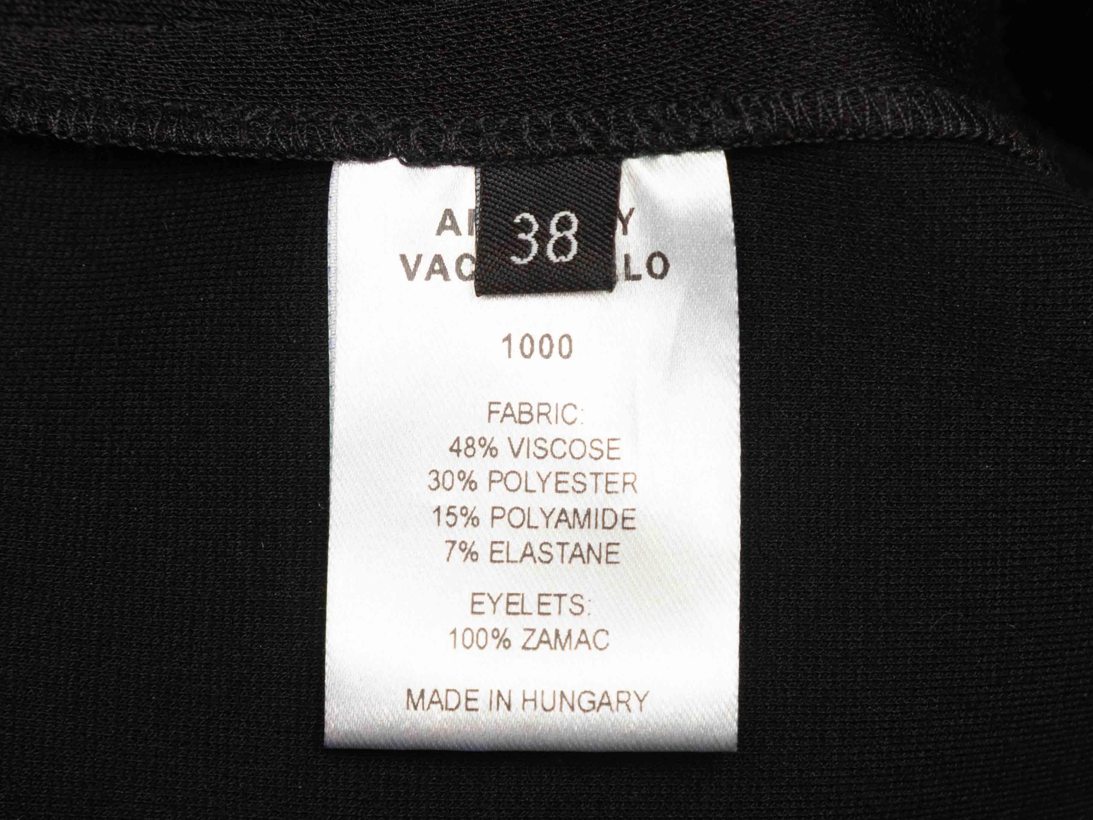Schwarzes Anthony Vaccarello Ausgeschnittenes Minikleid Größe EU 38 im Angebot 2