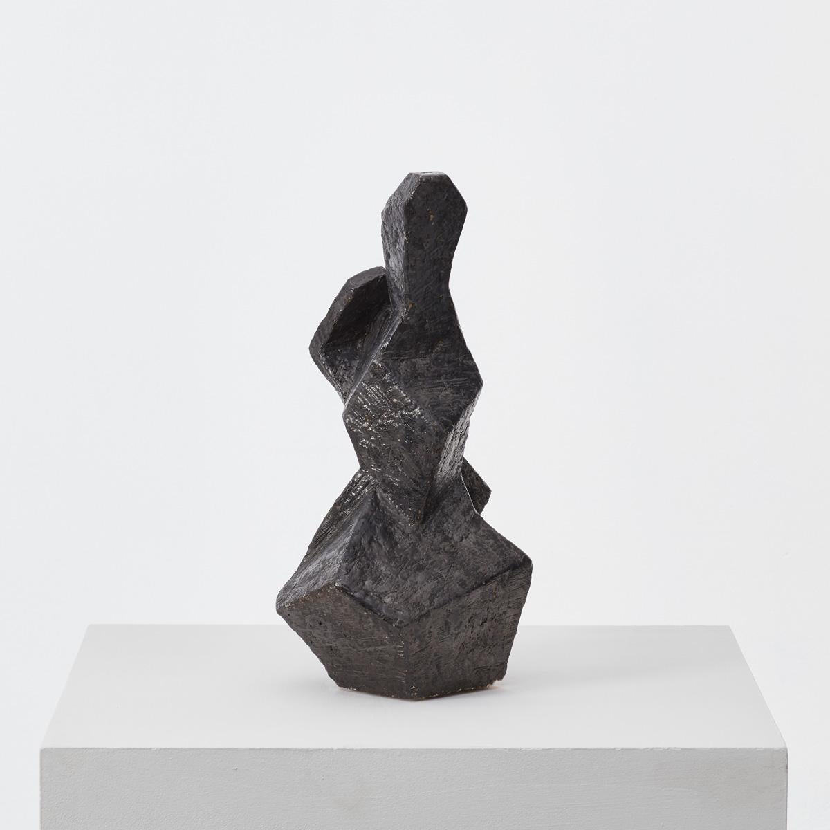 Schwarze Anthroposophische Keramik-Skulptur aus Schwarz, Frankreich 1940er Jahre im Zustand „Gut“ im Angebot in London, GB