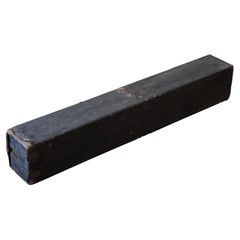 Boîte en bois noir antique avec lin japonais/boîte à épées/boîte à épées/art Wabi-Sabi