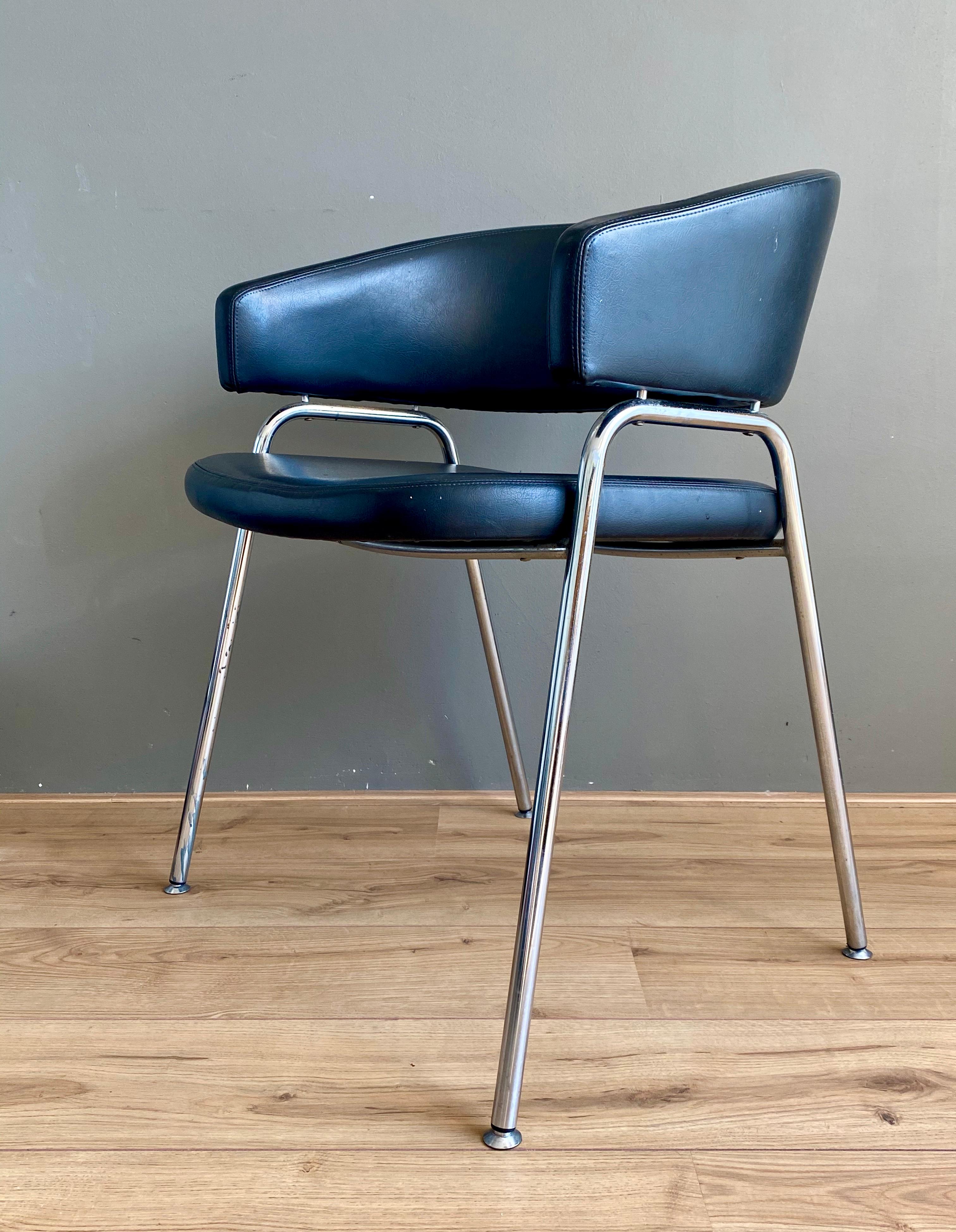 Métal Fauteuil Black AP Originals de Hein Salomonson et Theo Tempelman, 1960 en vente