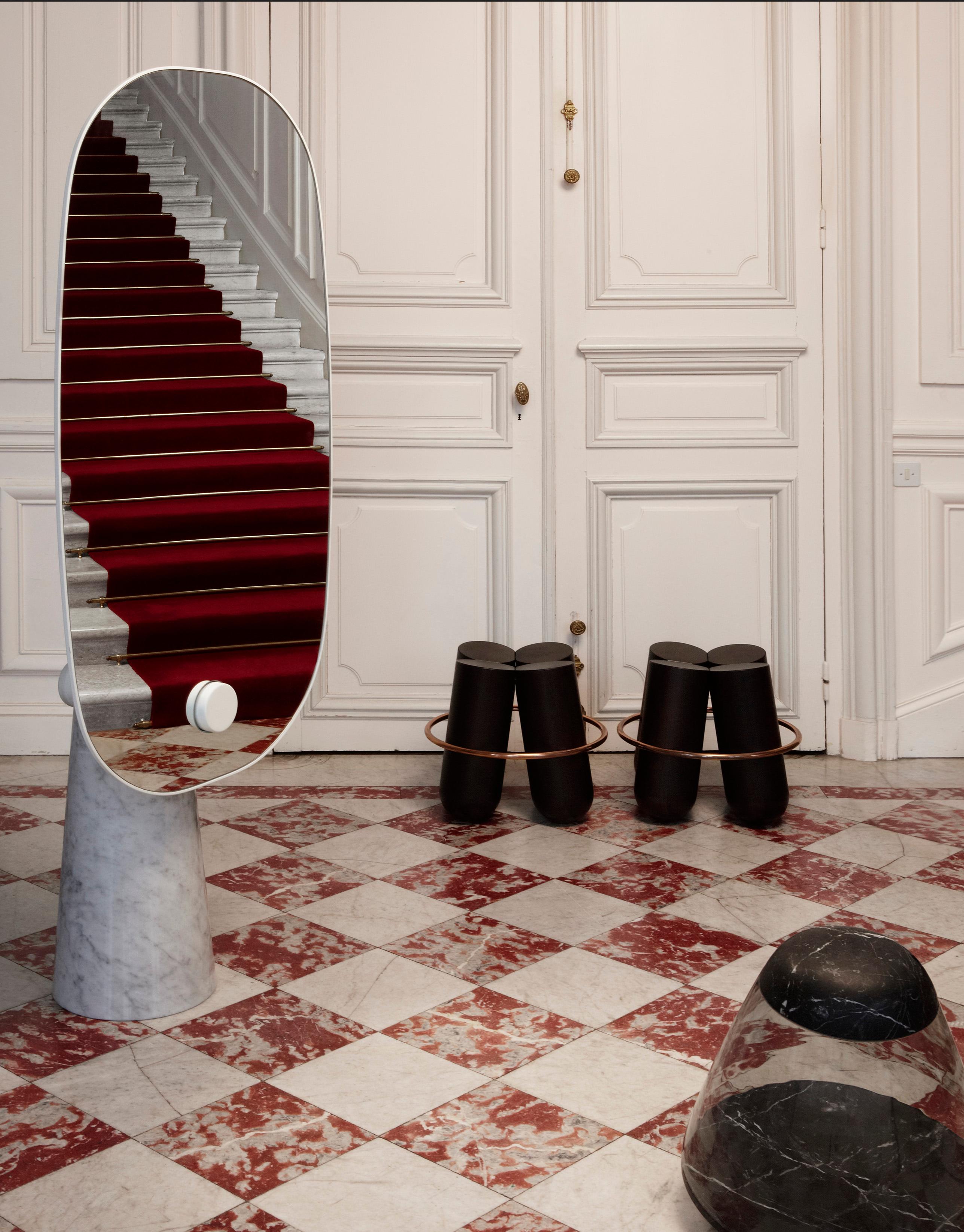 French Black Apollo Floor Lamp, Dan Yeffet & Lucie Koldova For Sale