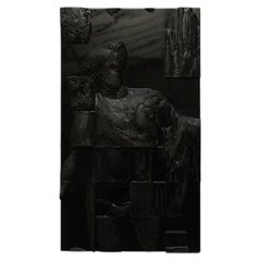 Apollo nero, scultura a parete in MDF e petg stampato in 3D di Arthur Bitsch
