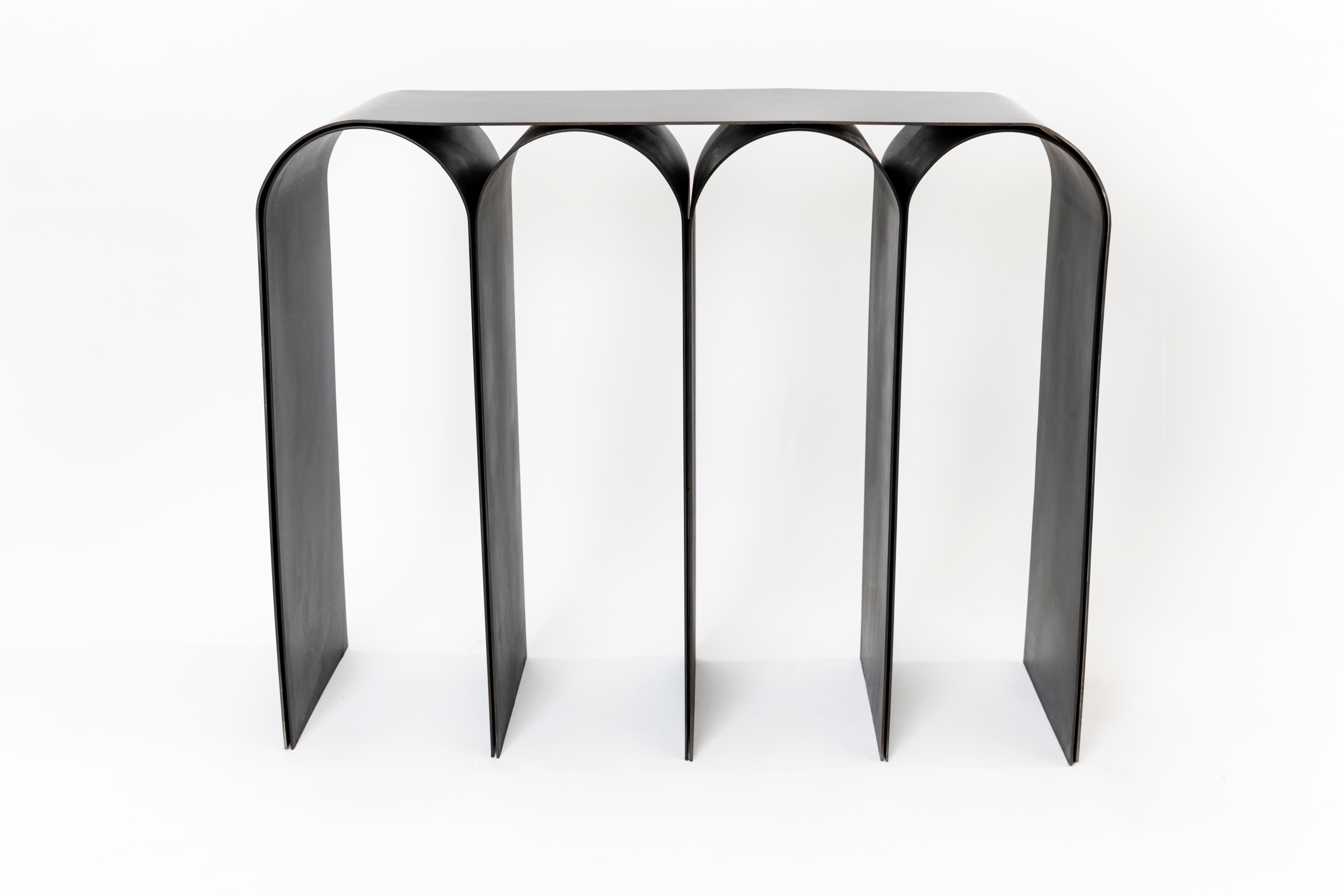 Modern Black Arch Console by Pietro Franceschini For Sale