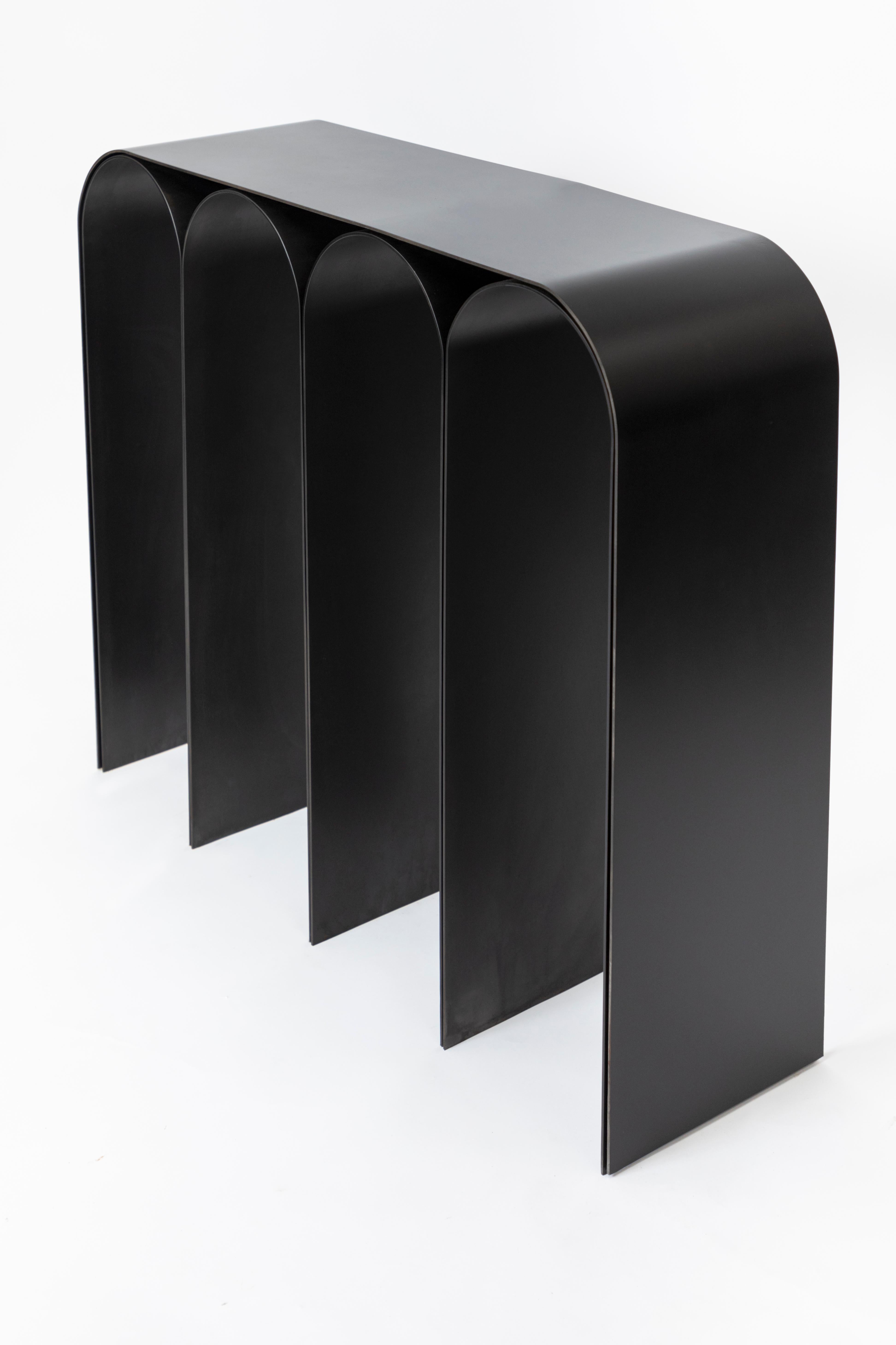 Contemporary Black Arch Console by Pietro Franceschini For Sale