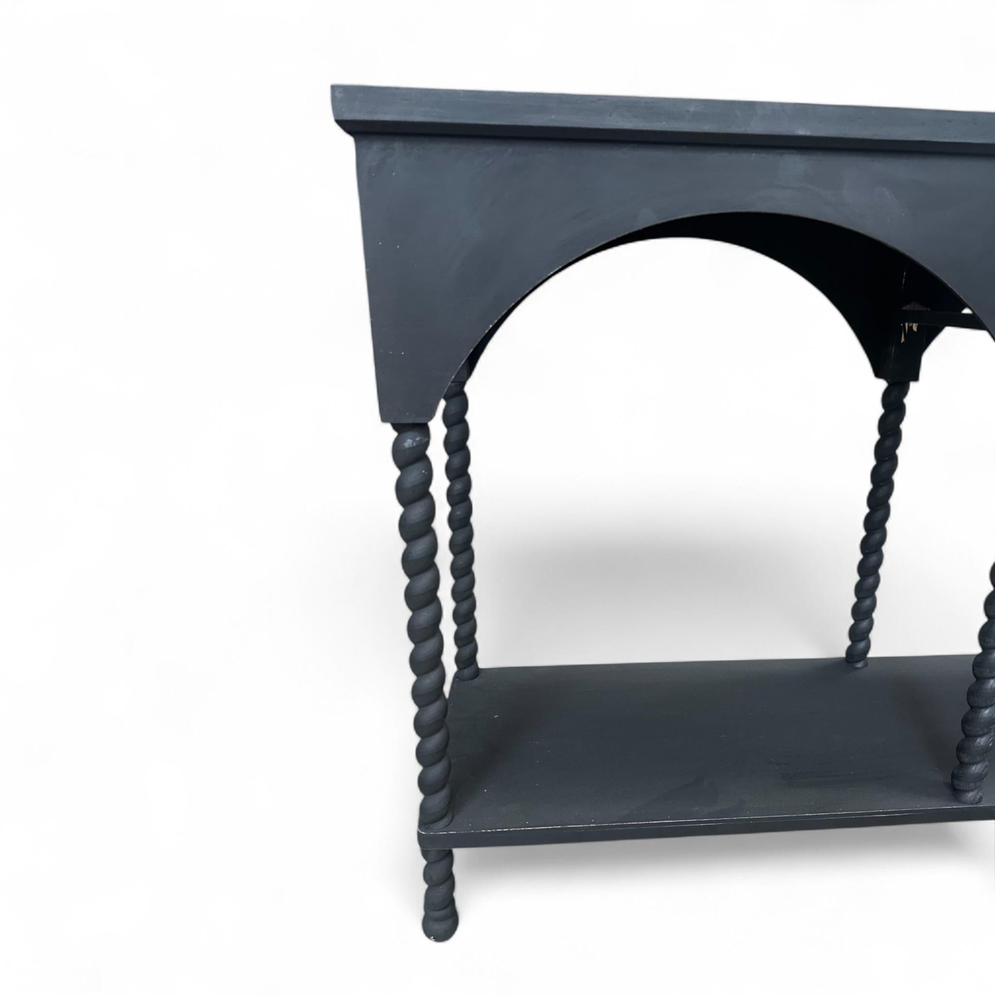 Black Arched Console In Good Condition For Sale In Los Angeles, CA
