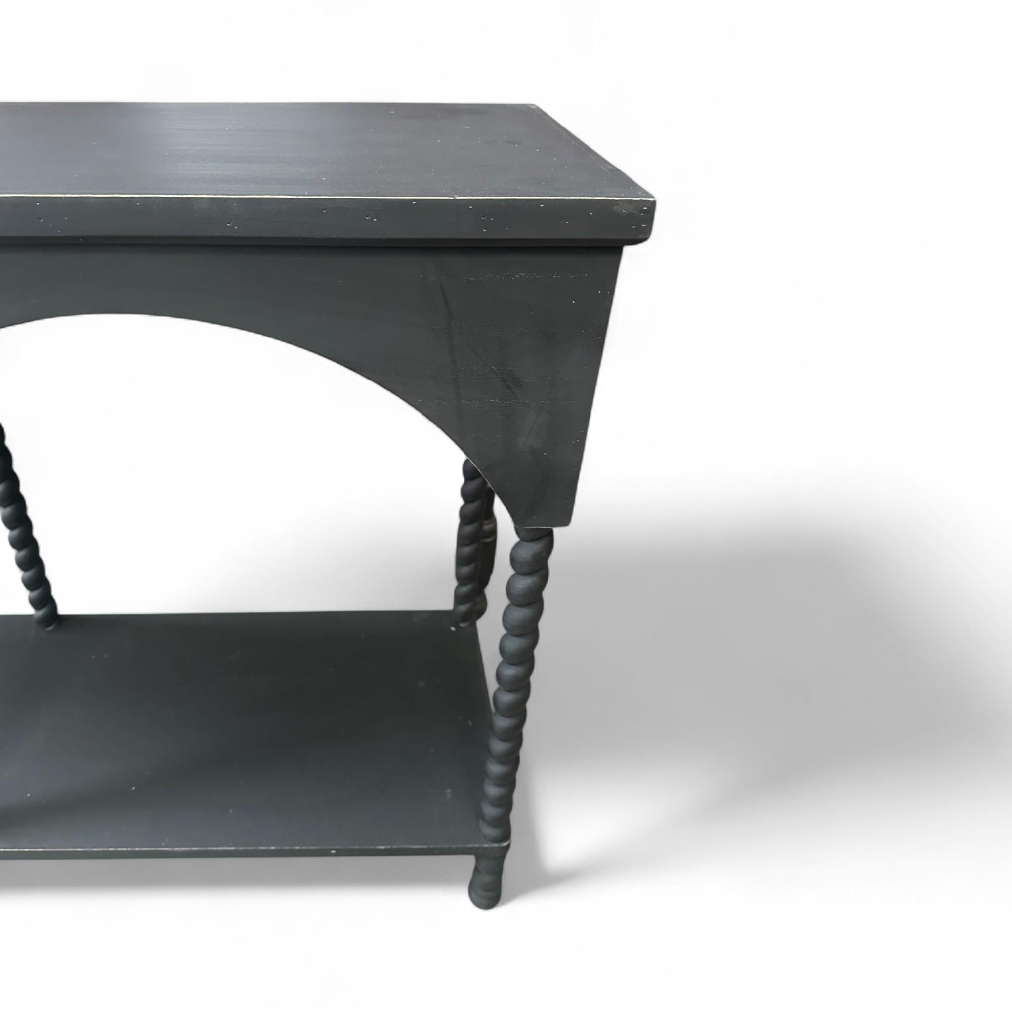 Wood Black Arched Console For Sale