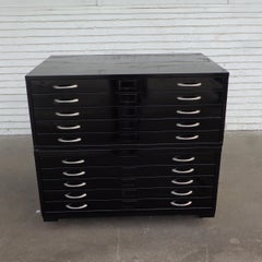 Black Architectural Drafting Flat File Cabinet