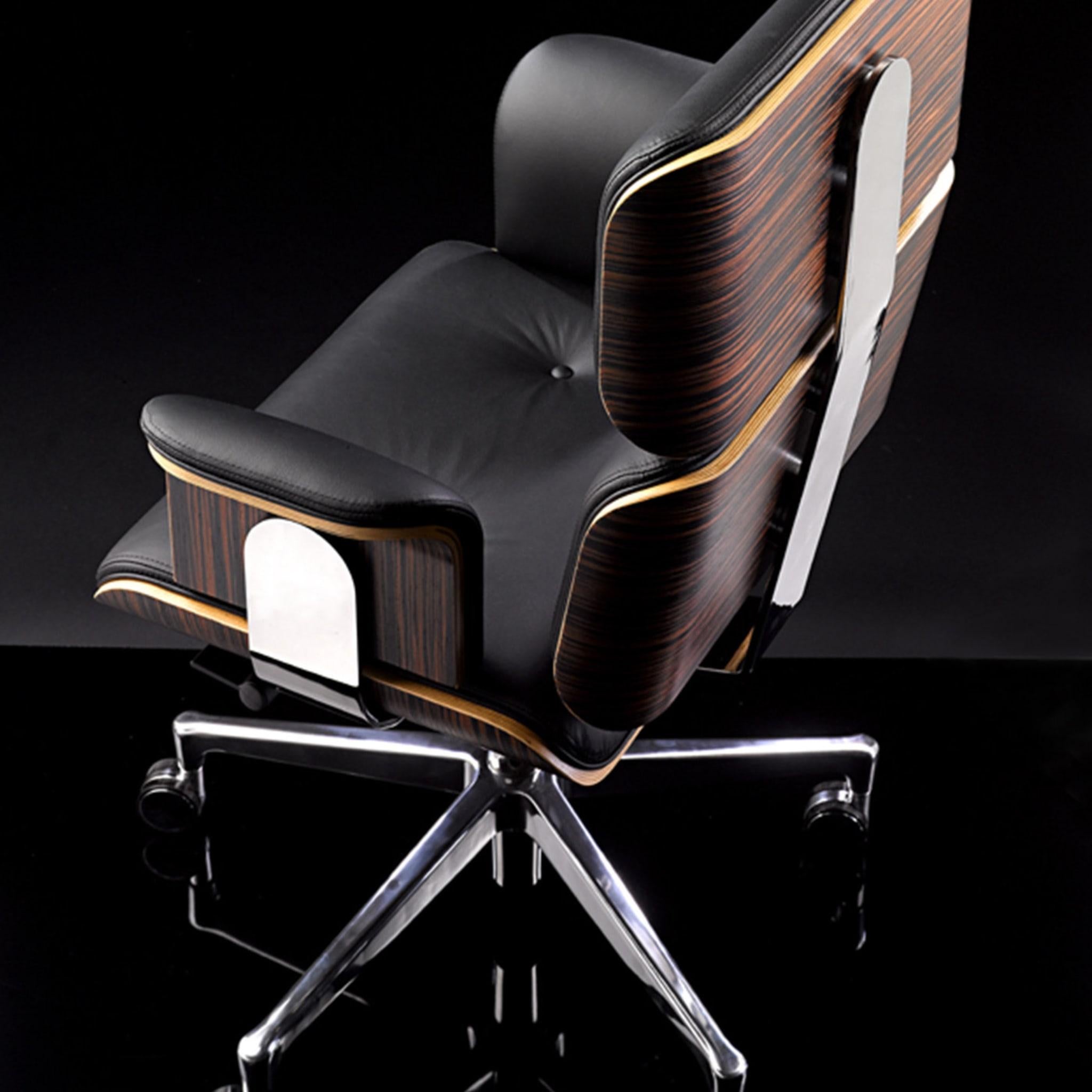 Contemporary Black Armadillo/2 Swivel Armchair by Rainer Bachschmid For Sale