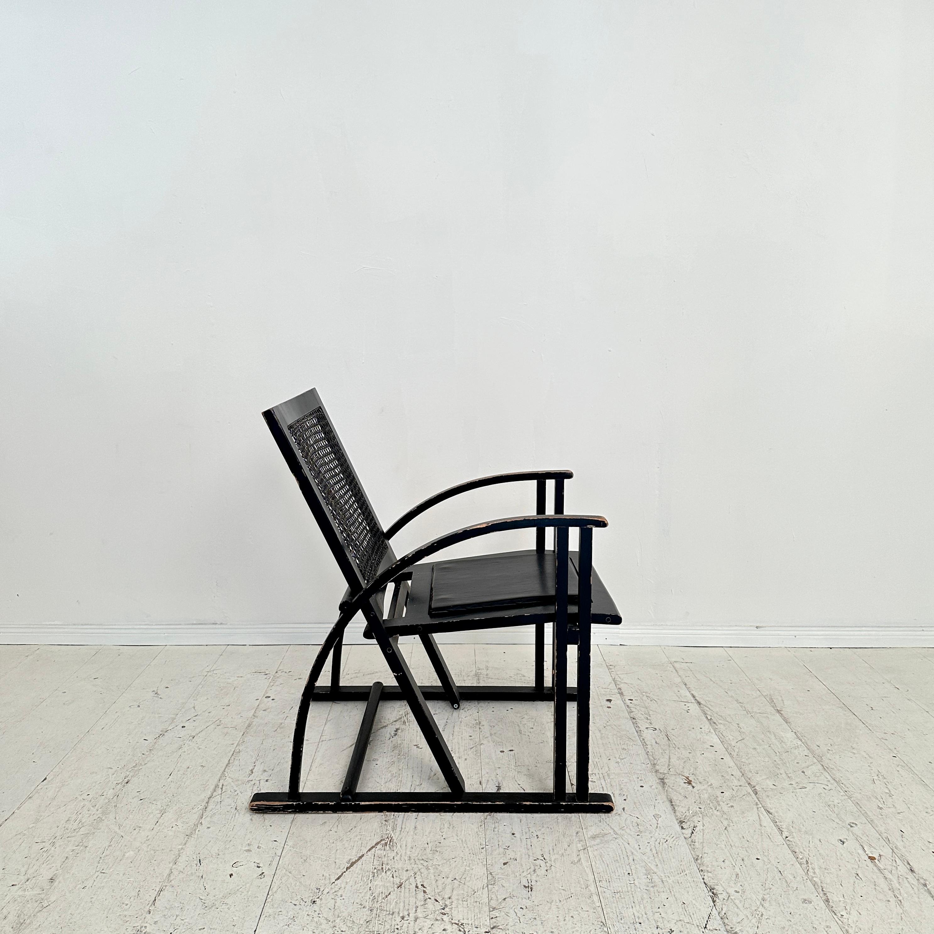 Black Armchair by Pascal Mourgue for Pamco Triconfort, around 1980 For Sale 3