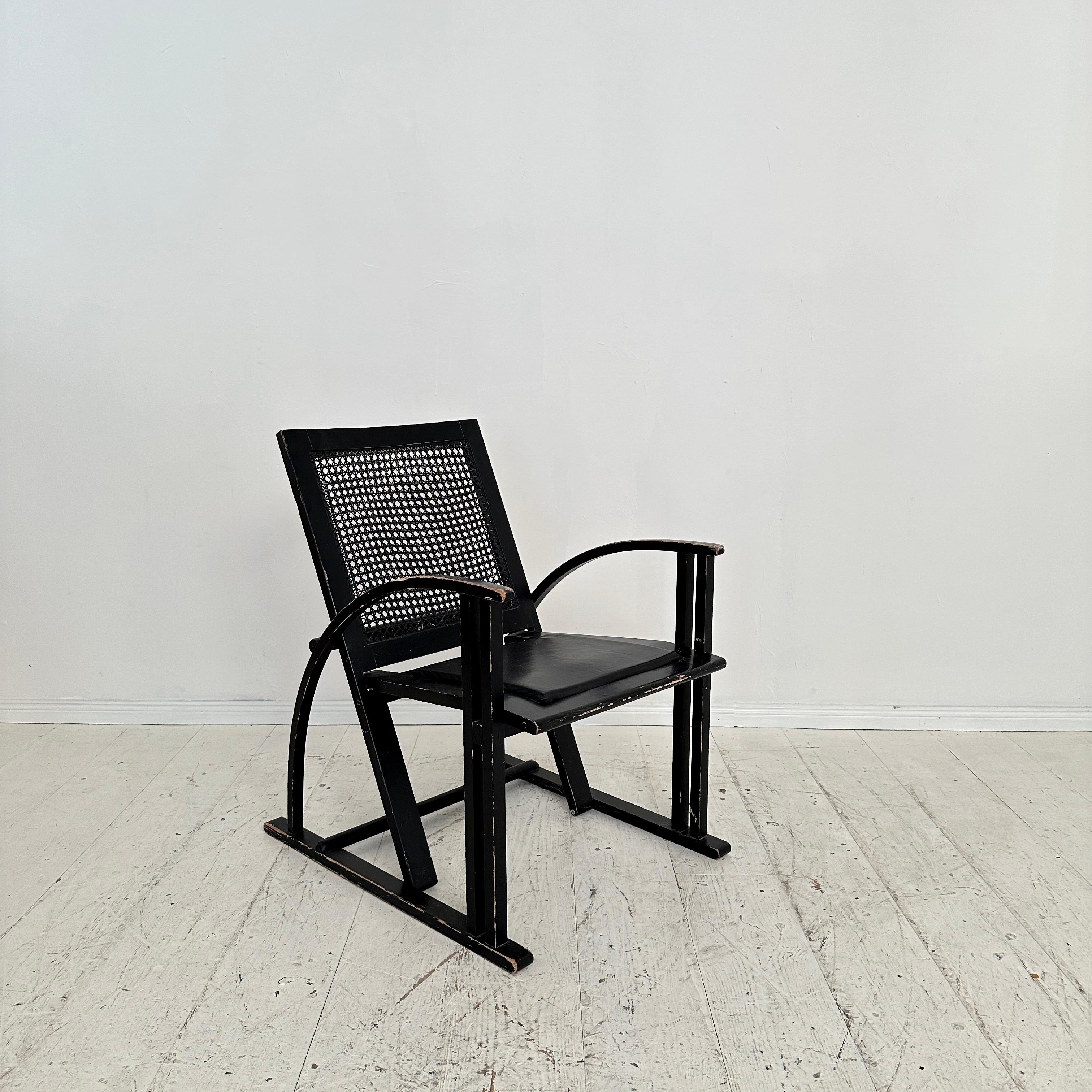 Black Armchair by Pascal Mourgue for Pamco Triconfort, around 1980 For Sale 4