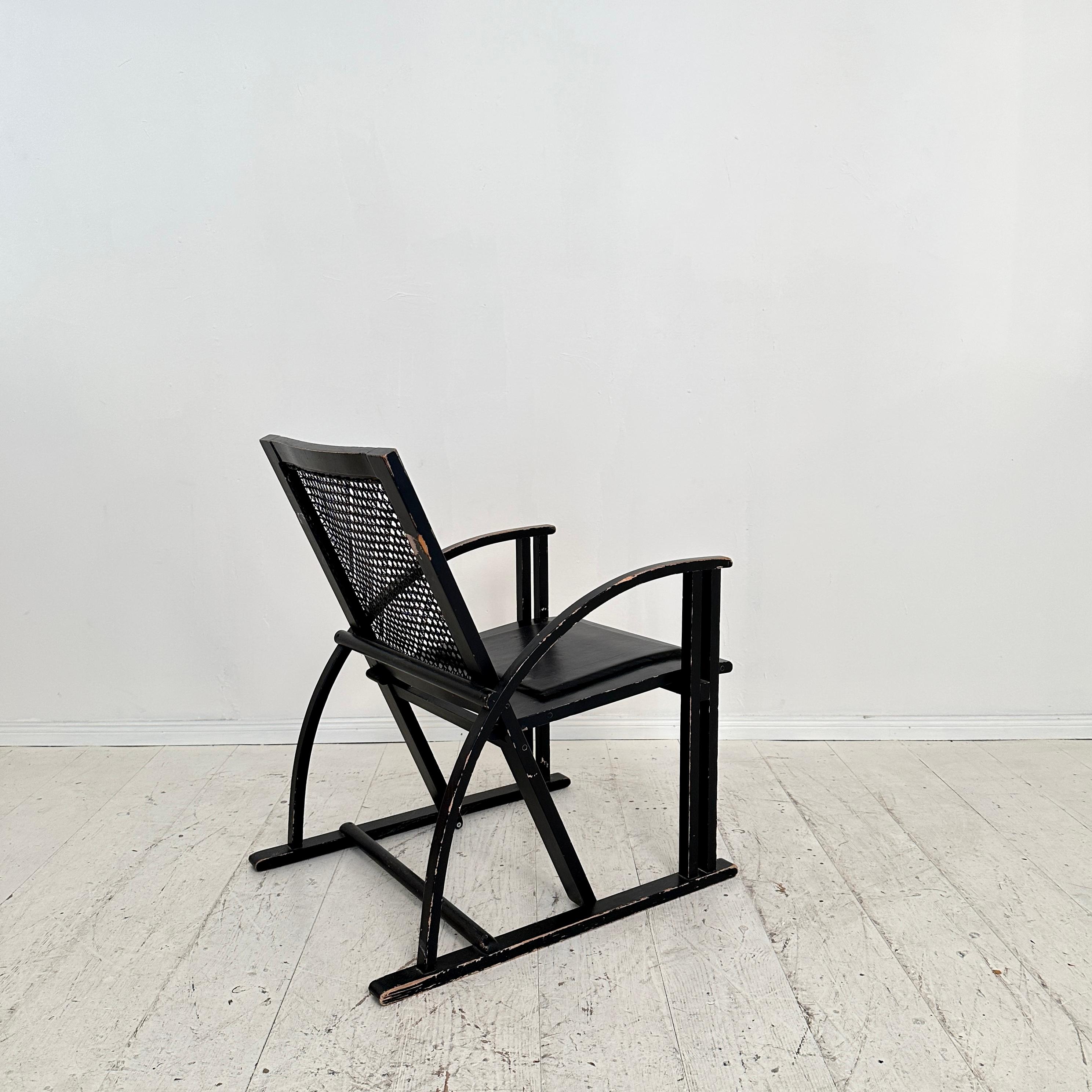 Black Armchair by Pascal Mourgue for Pamco Triconfort, around 1980 For Sale 2
