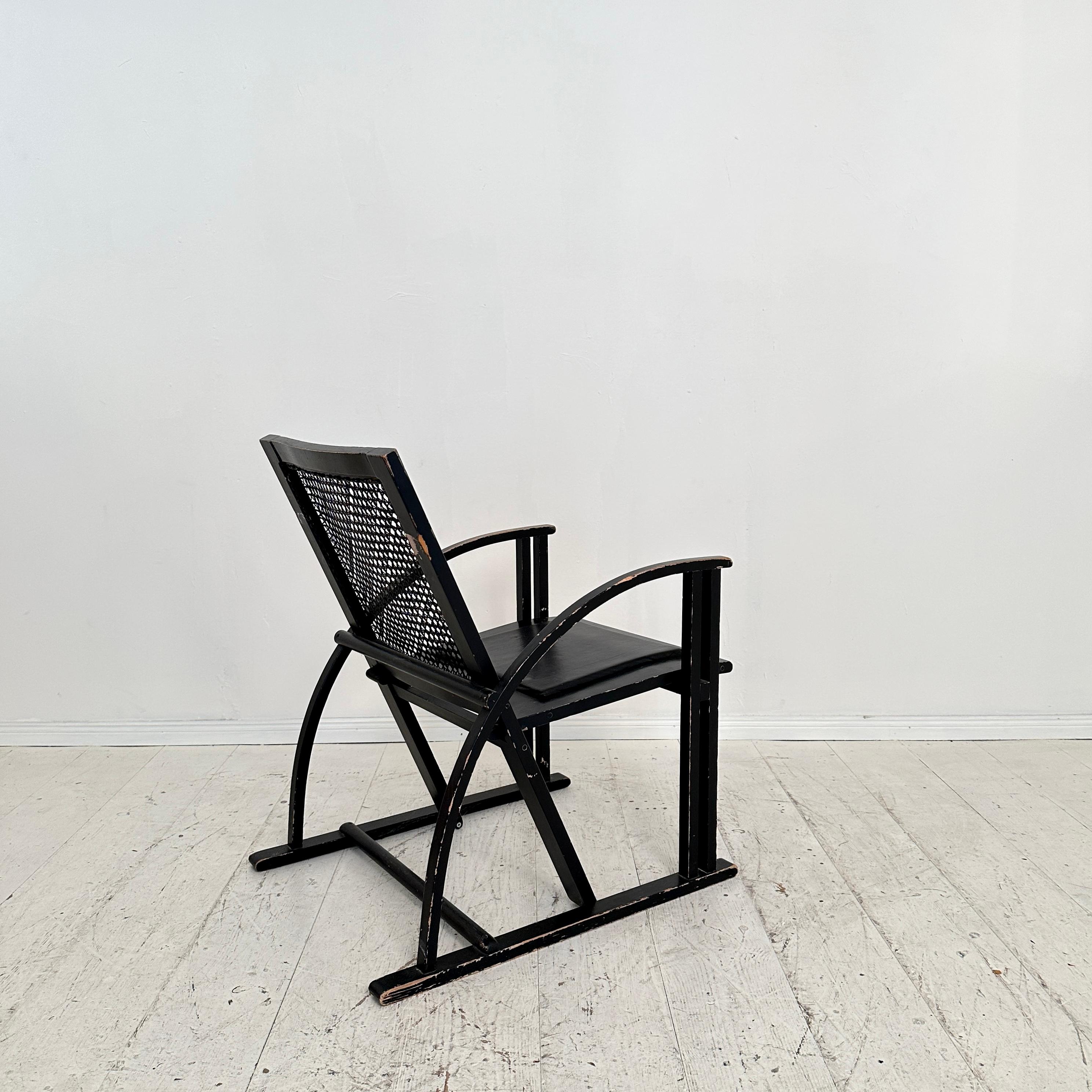 Fin du 20e siècle Fauteuil noir de Pascal Mourgue pour Pamco Triconfort, vers 1980 en vente