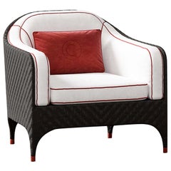 Black Armchair with Cushions