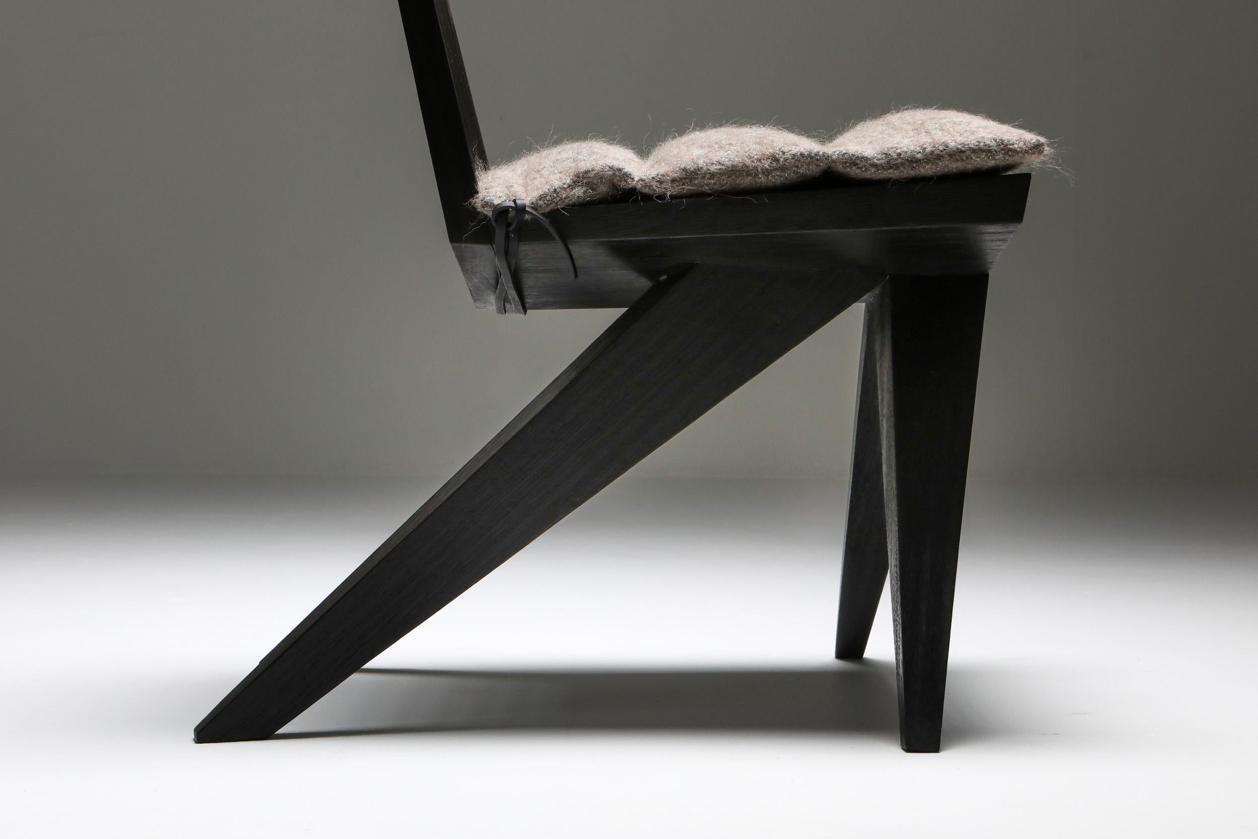 Contemporary Black Arno Declercq, Dining Chair