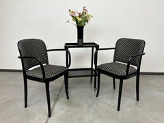 Black art deco armchairs no.811 by Josef Hoffmann for TON