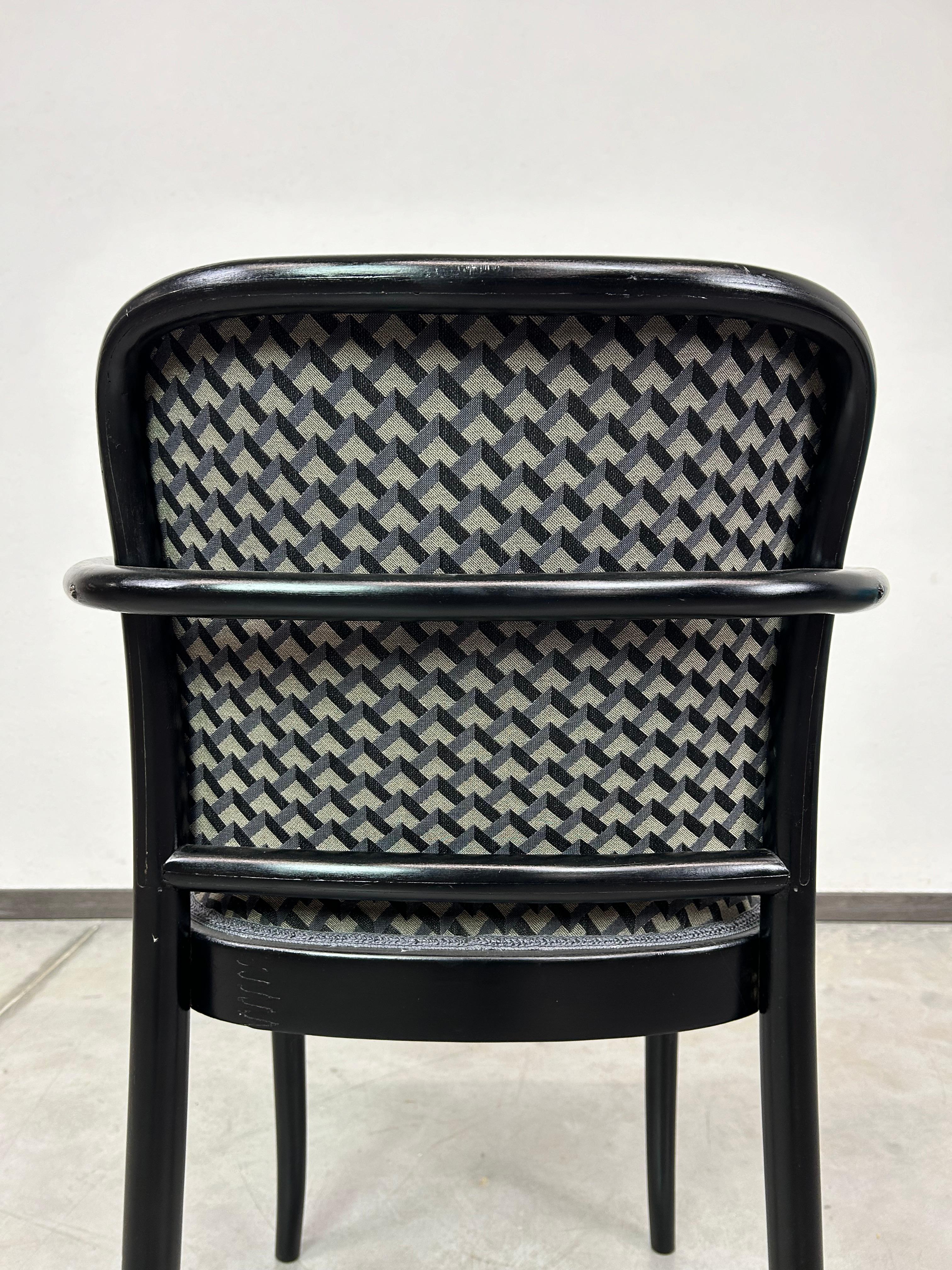 Black art deco armchairs no.811 by Josef Hoffmann for TON For Sale 2
