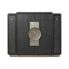 Black Art Deco Bar Cabinet