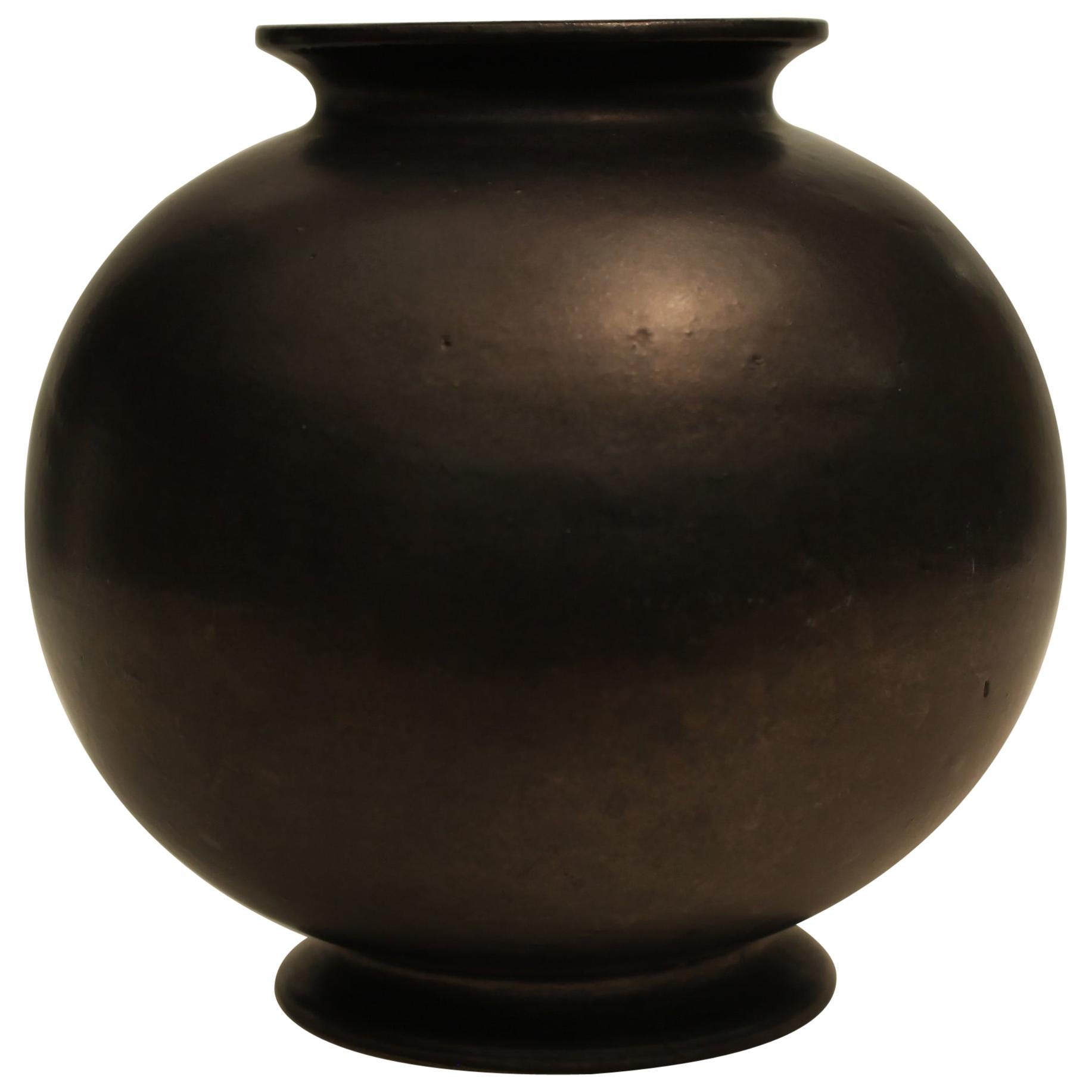 Black Art Deco Ceramic Vase