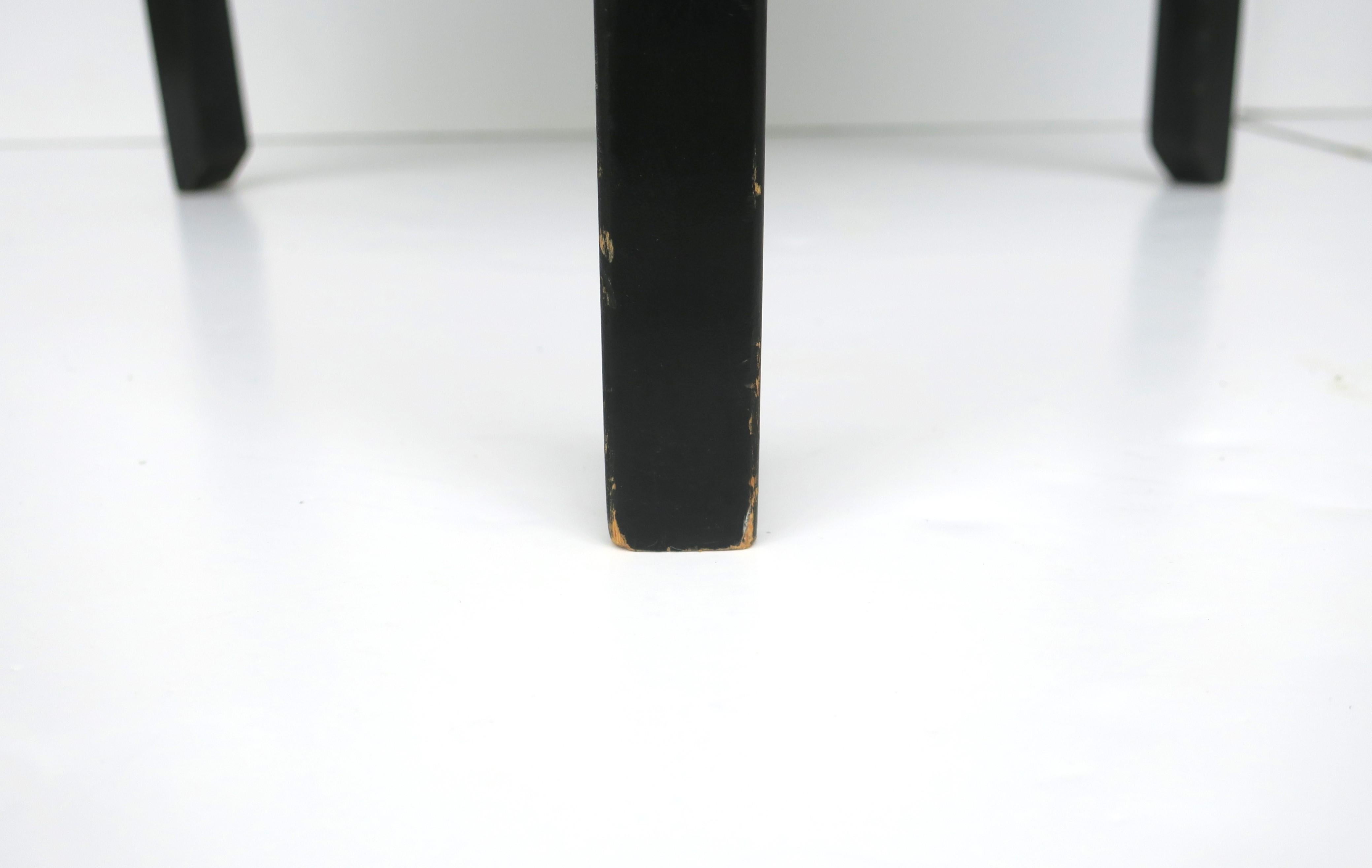 Black Art Deco Column Pedestal Pillar Stand with Lower Shelf, 1 of 2 For Sale 5
