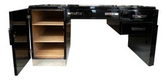 Black Art Deco desk
