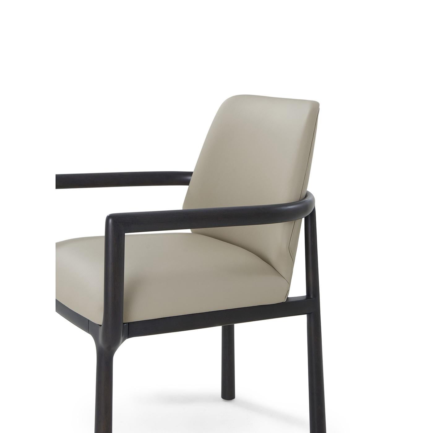 Poltrone da pranzo Art Deco nere - Pelle in vendita 1