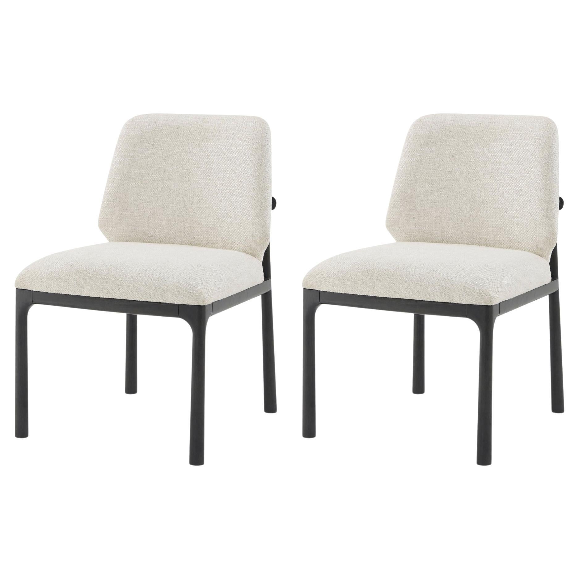 Black Art Deco Dining Side Chairs