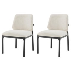 Black Art Deco Dining Side Chairs