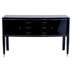 Black Art Deco Sideboard Chest of Drawers from De Coene Frères Belgium 1940s
