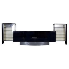 Black Art Deco Sideboard Made in Czechia in the 1930s, Fully Restored