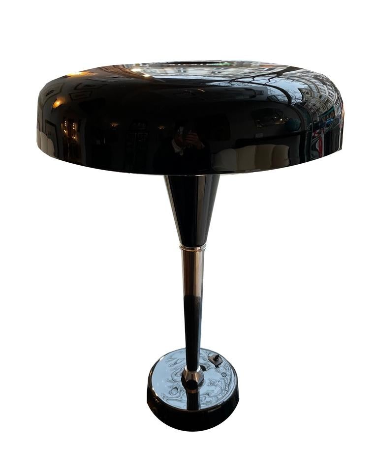Lámpara de mesa Art Déco negra en venta 4