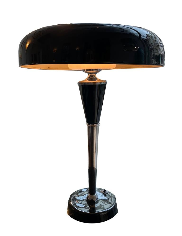 Lámpara de mesa Art Déco negra en venta 6